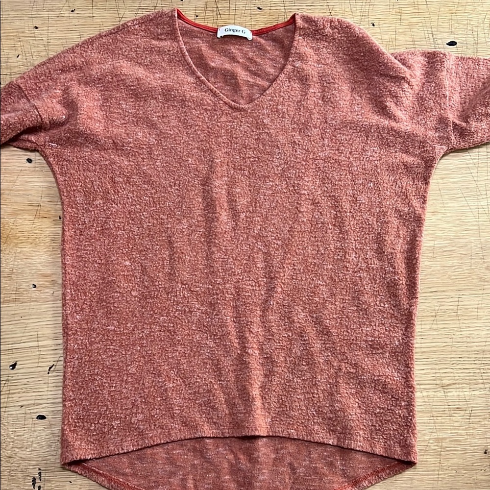 V-Neck Knit Top size large